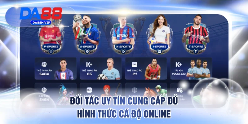Đối tác uy tín cung cấp đủ hình thức cá độ online